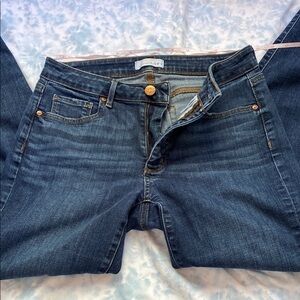 LOFT Blue High Rise Jeans with Stretch and Indigo Wash